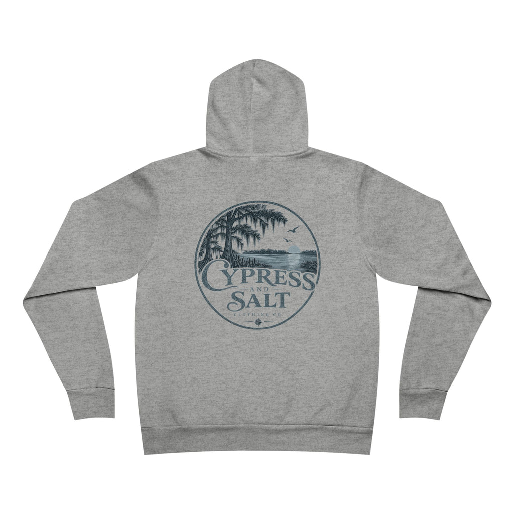 Cypress & Salt Pullover Hoodie – Coastal Vintage Surf Logo