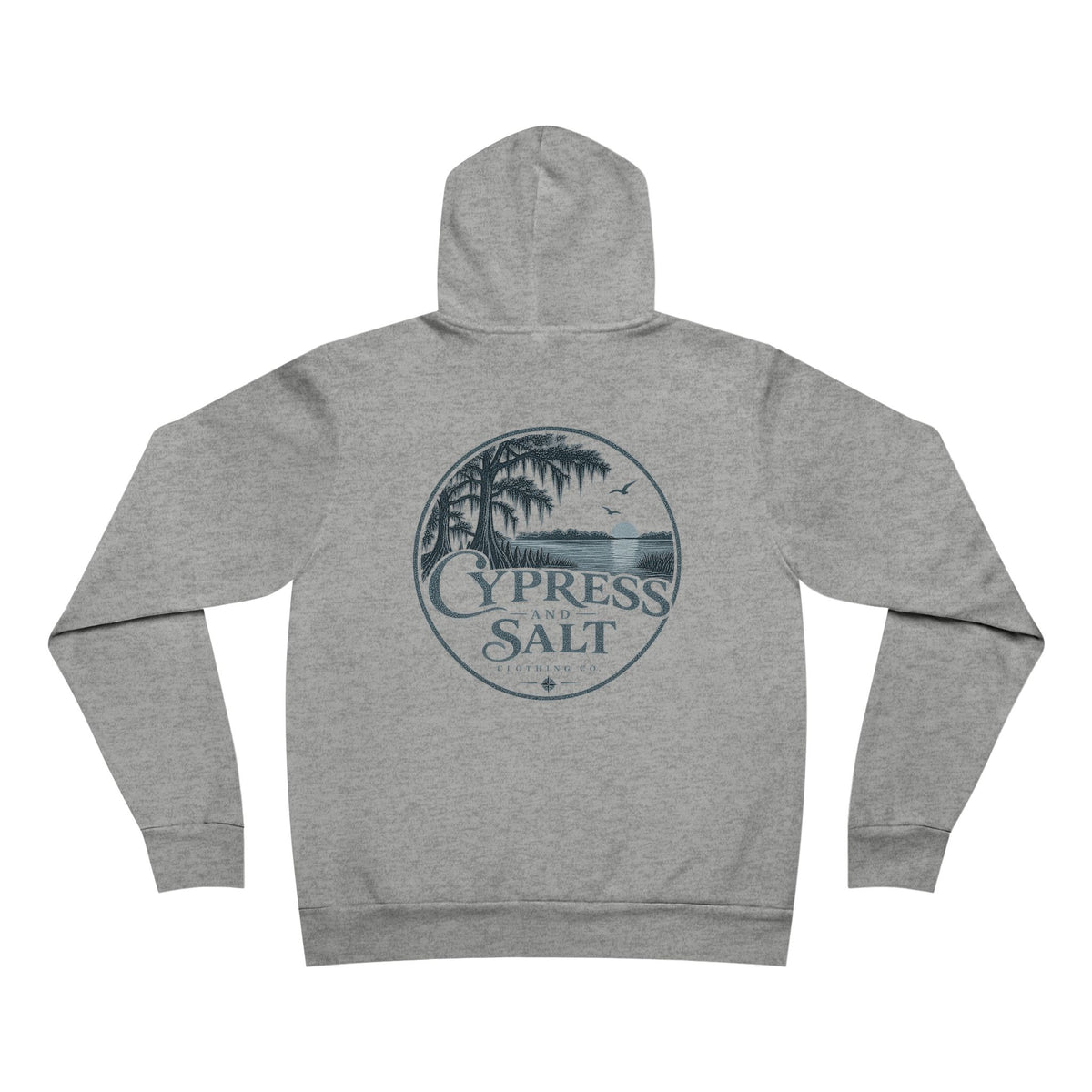 Cypress & Salt Pullover Hoodie – Coastal Vintage Surf Logo
