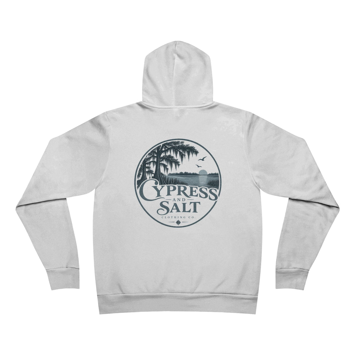 Cypress & Salt Pullover Hoodie – Coastal Vintage Surf Logo