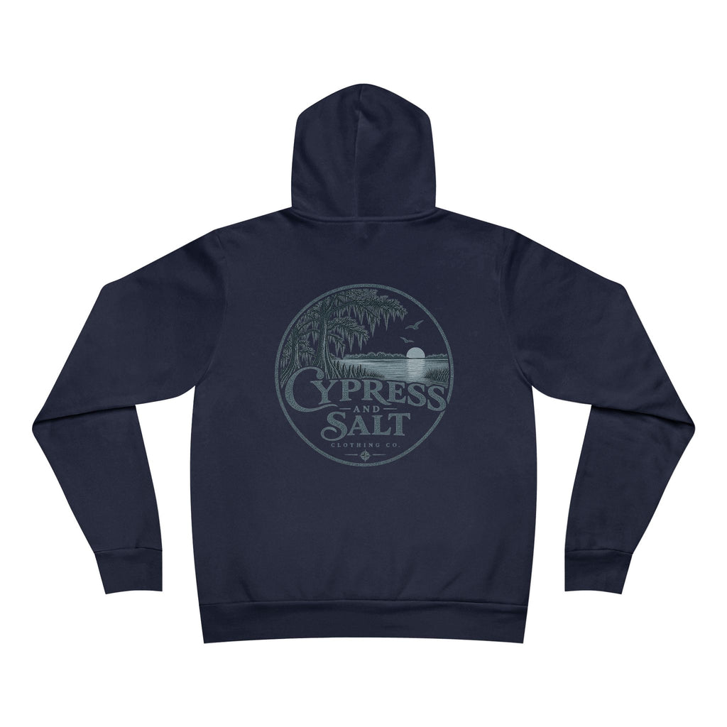 Cypress & Salt Pullover Hoodie – Coastal Vintage Surf Logo