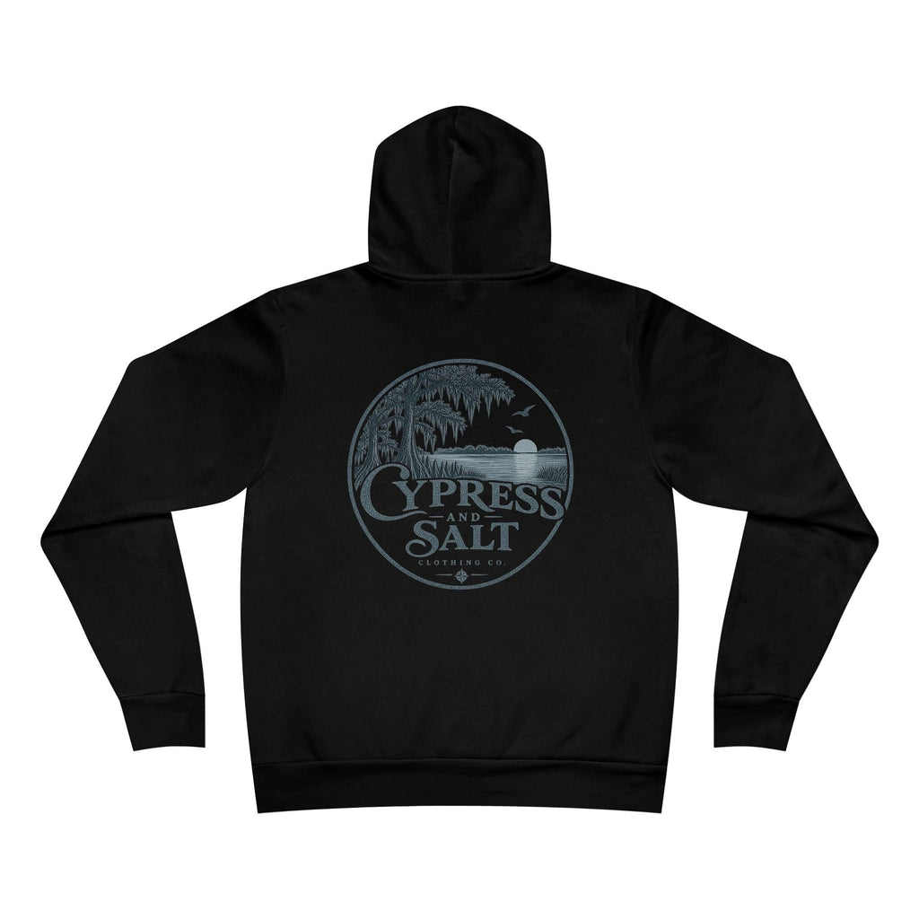 Cypress & Salt Pullover Hoodie – Coastal Vintage Surf Logo
