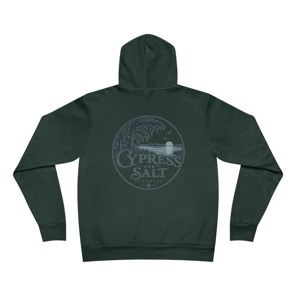 Cypress & Salt Pullover Hoodie – Coastal Vintage Surf Logo