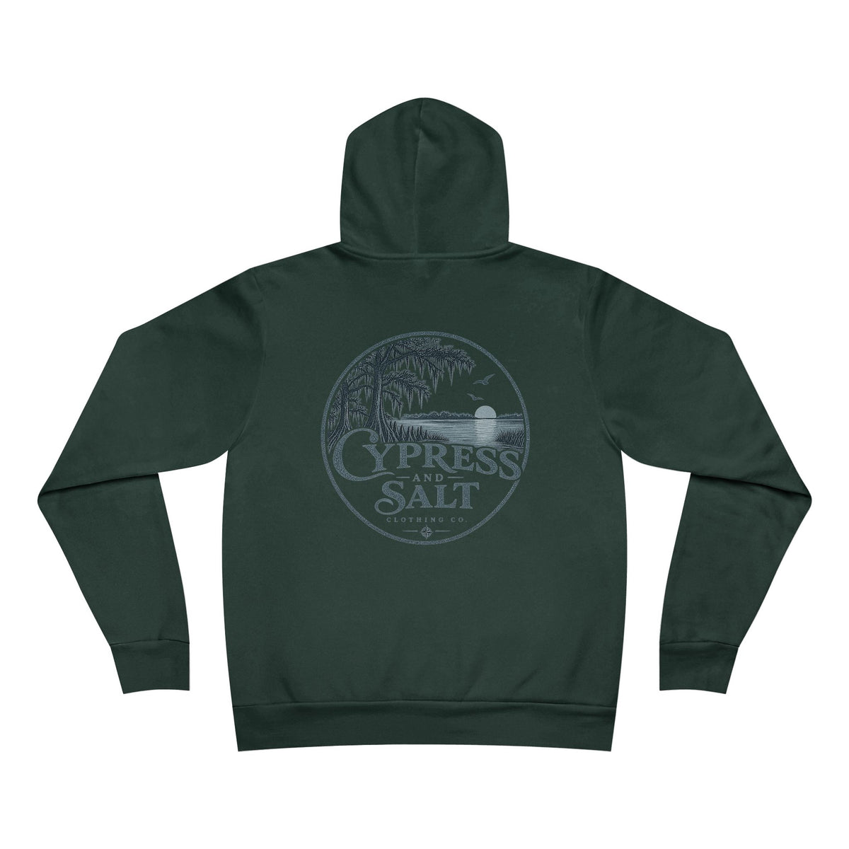 Cypress & Salt Pullover Hoodie – Coastal Vintage Surf Logo