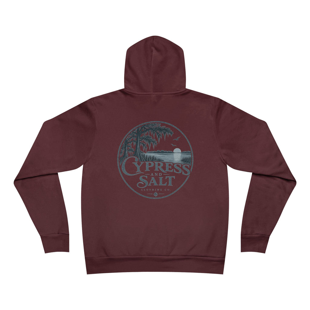 Cypress & Salt Pullover Hoodie – Coastal Vintage Surf Logo