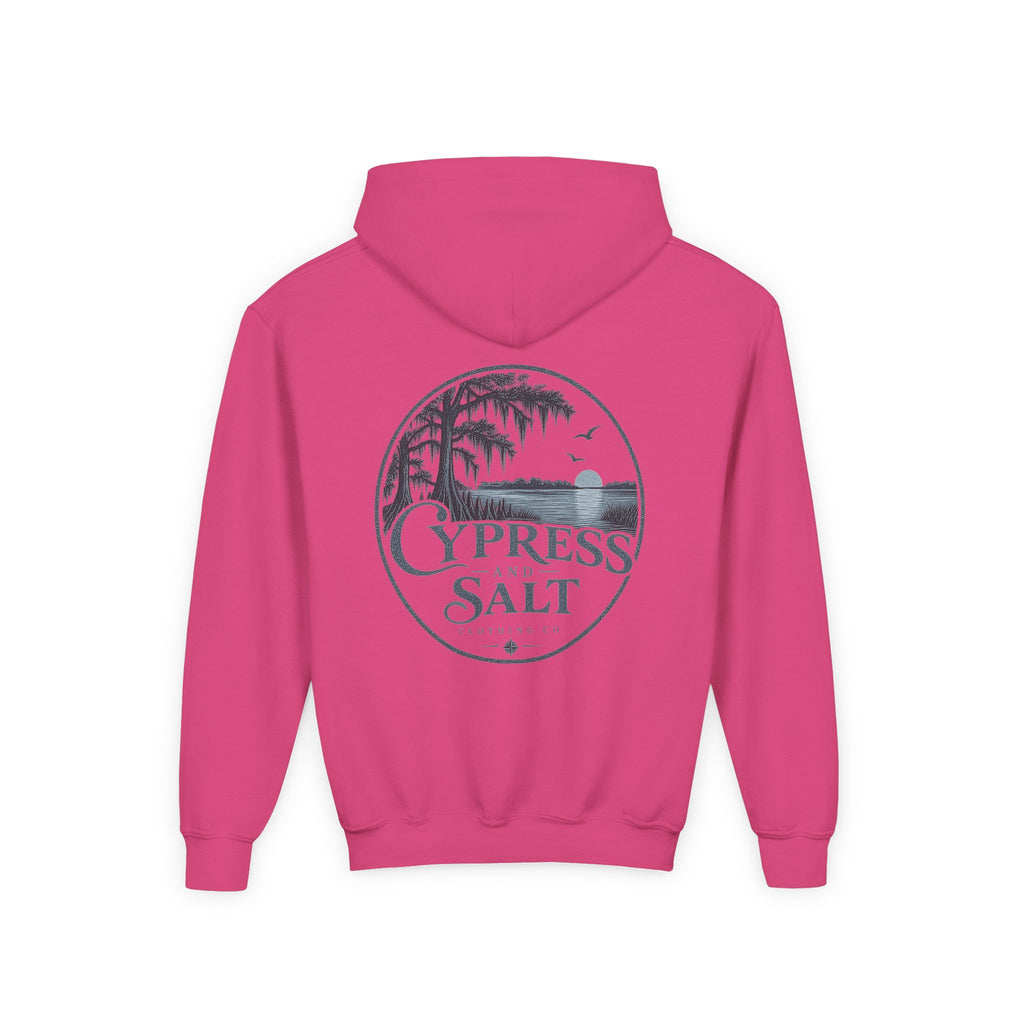 Cypress & Salt Youth Hoodie — Eastern Shore Beach Logo Pullover