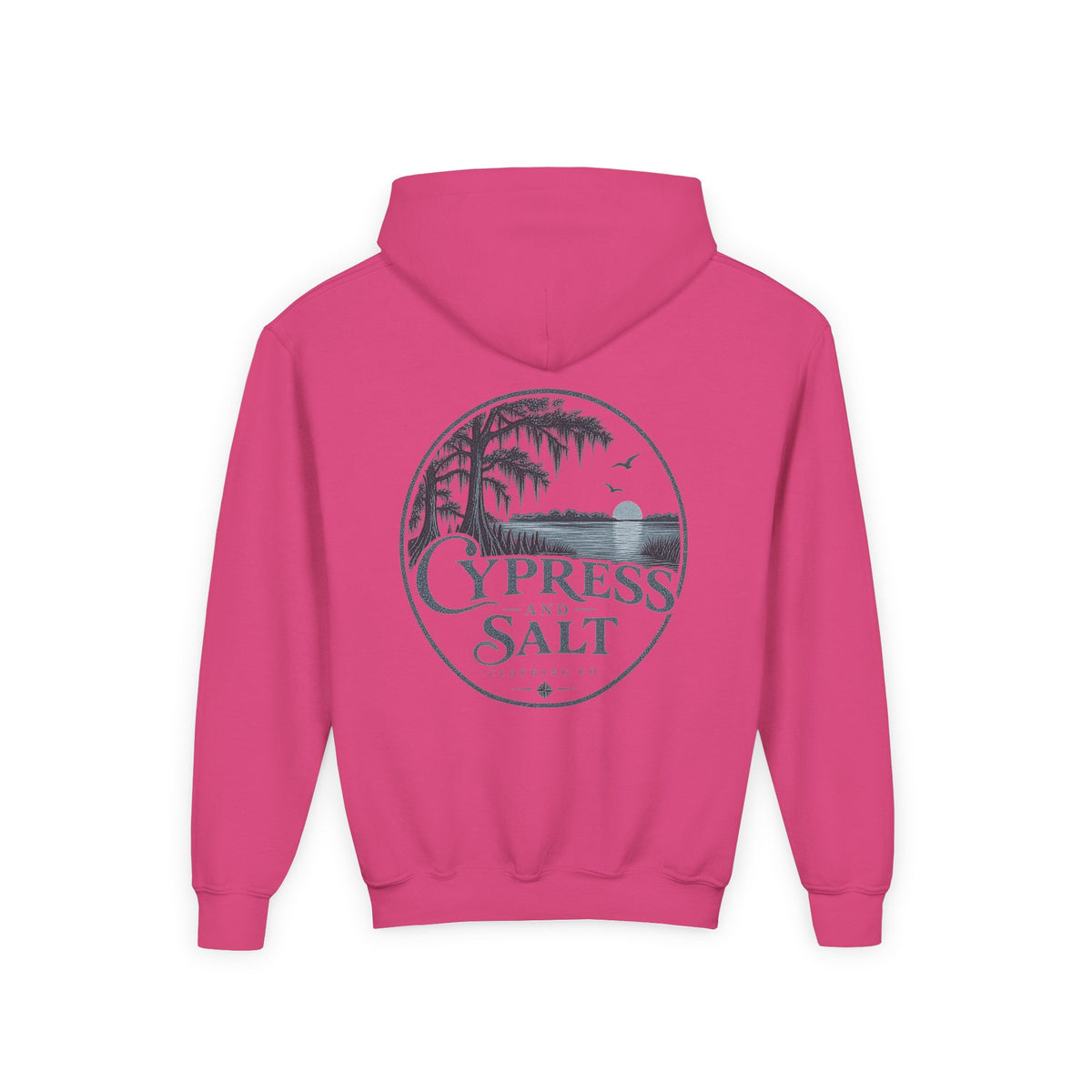 Cypress & Salt Youth Hoodie — Eastern Shore Beach Logo Pullover
