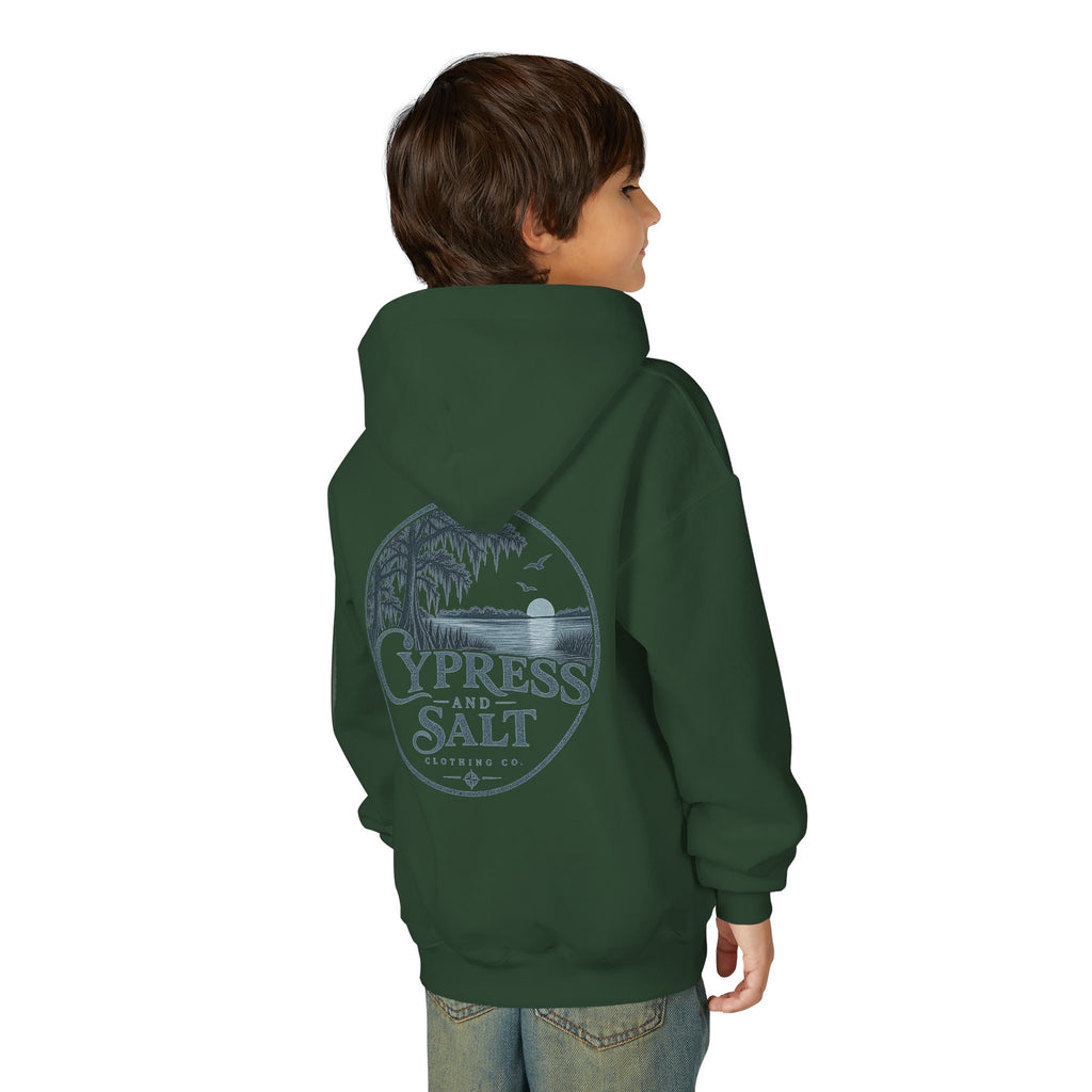 Cypress & Salt Youth Hoodie — Eastern Shore Beach Logo Pullover