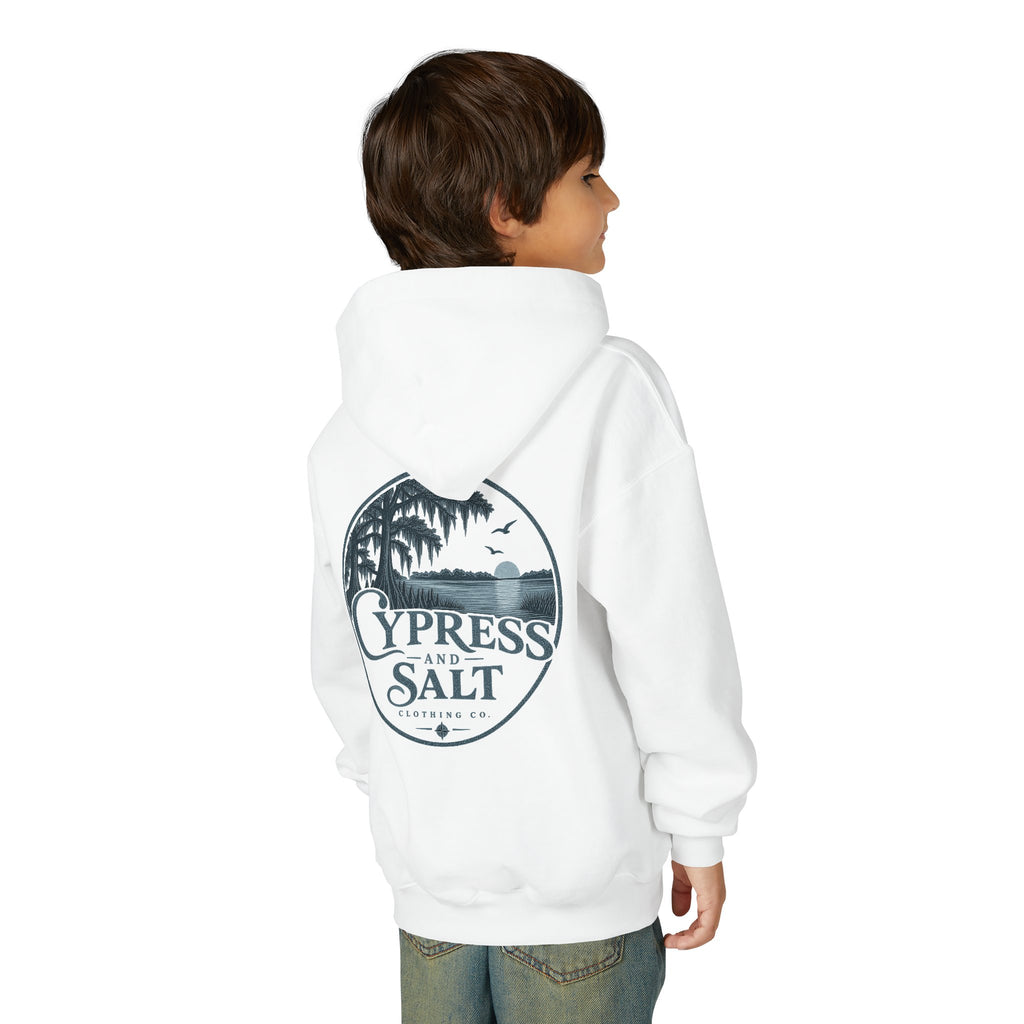 Cypress & Salt Youth Hoodie — Eastern Shore Beach Logo Pullover