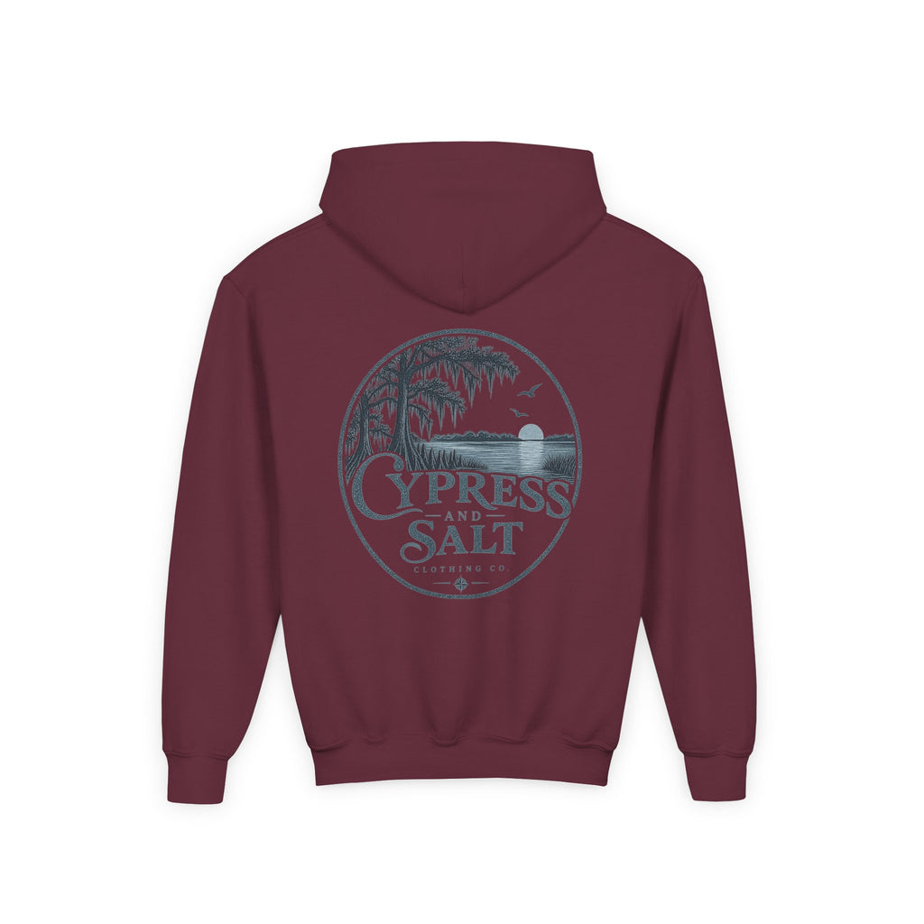Cypress & Salt Youth Hoodie — Eastern Shore Beach Logo Pullover
