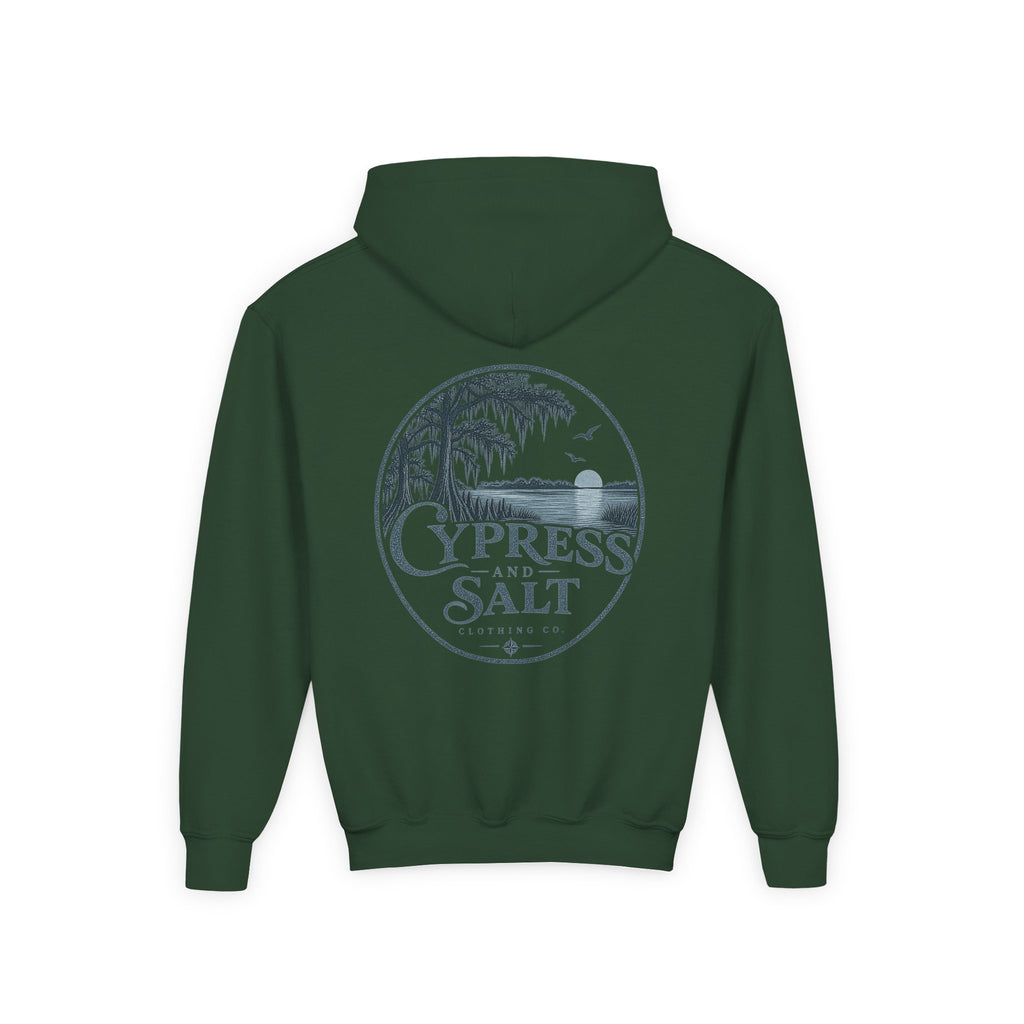 Cypress & Salt Youth Hoodie — Eastern Shore Beach Logo Pullover
