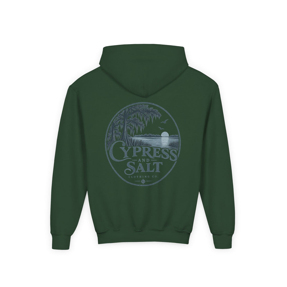 Cypress & Salt Youth Hoodie — Eastern Shore Beach Logo Pullover
