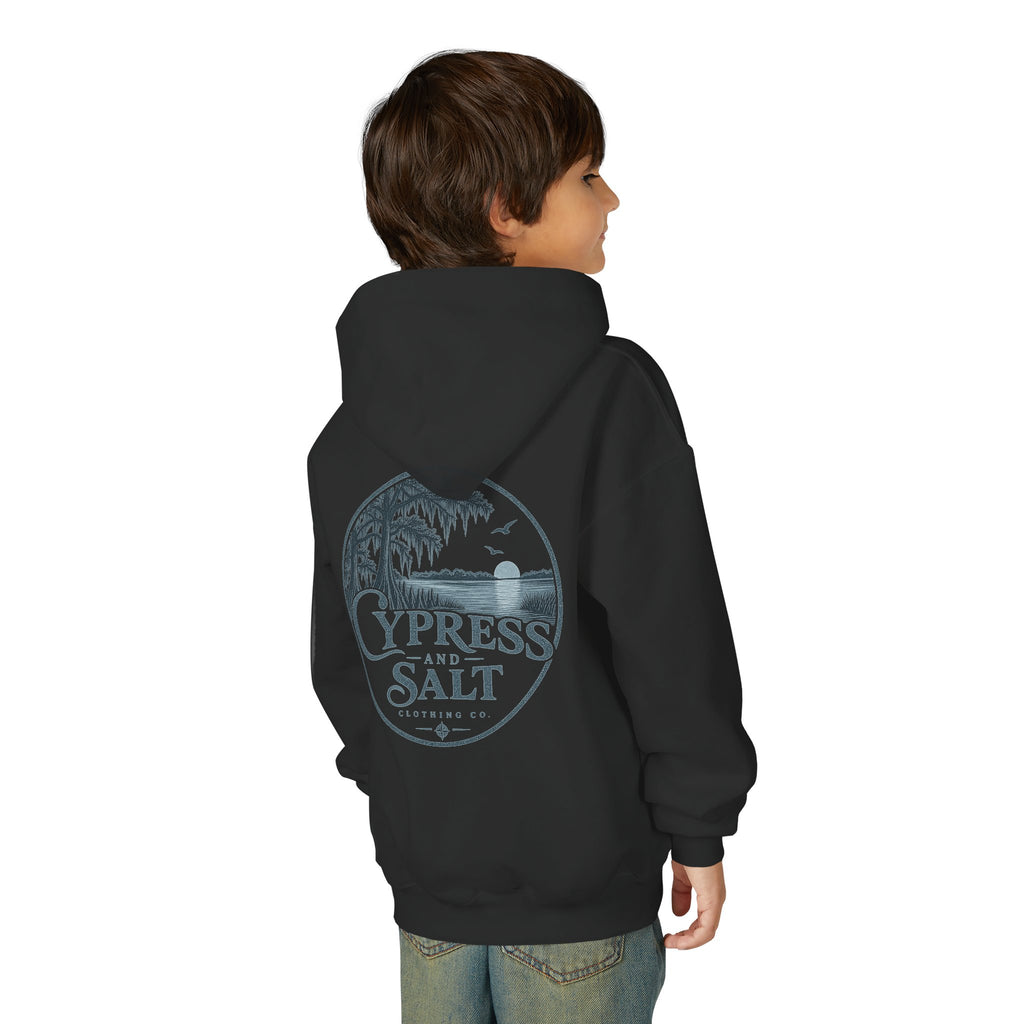 Cypress & Salt Youth Hoodie — Eastern Shore Beach Logo Pullover