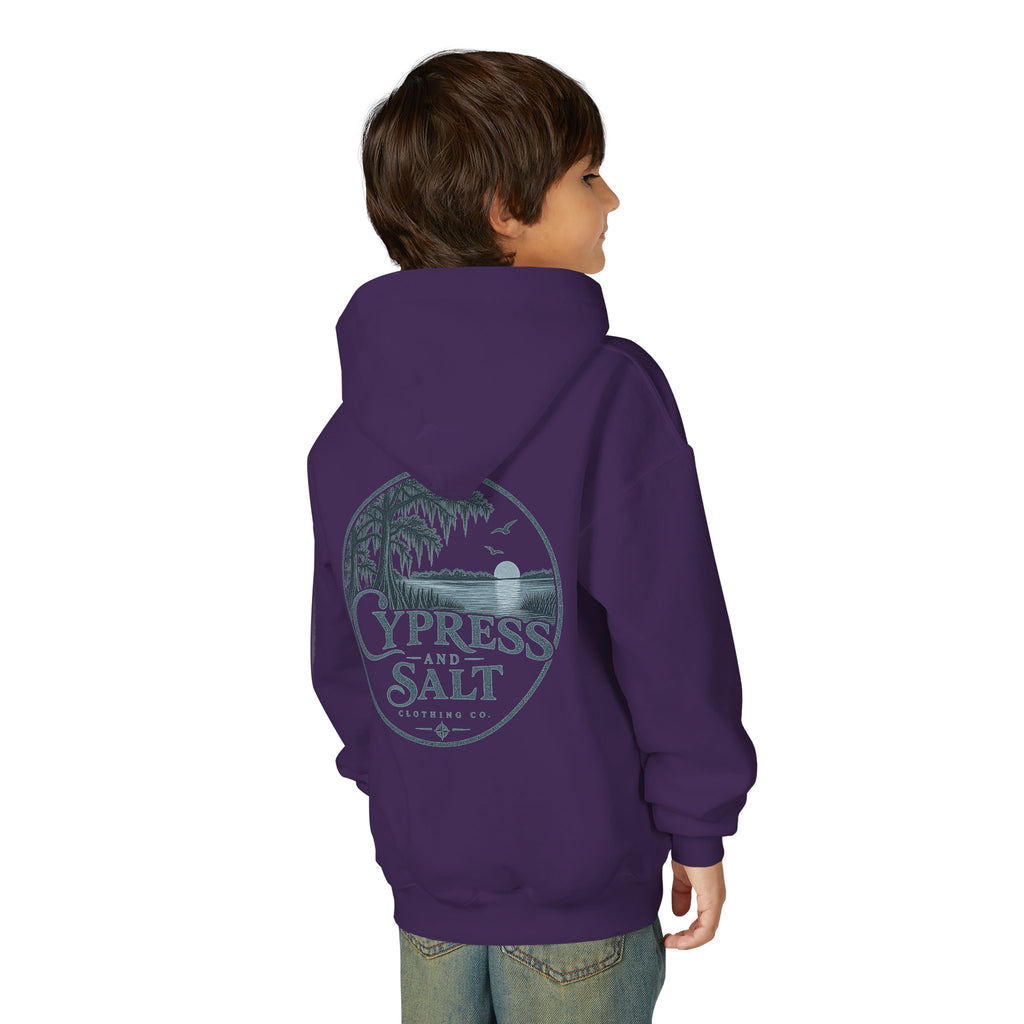 Cypress & Salt Youth Hoodie — Eastern Shore Beach Logo Pullover
