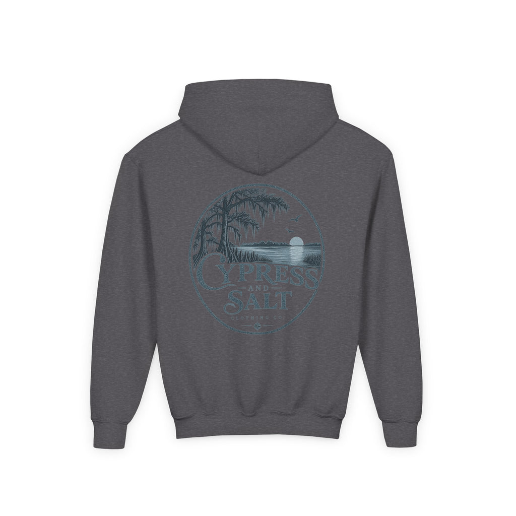 Cypress & Salt Youth Hoodie — Eastern Shore Beach Logo Pullover