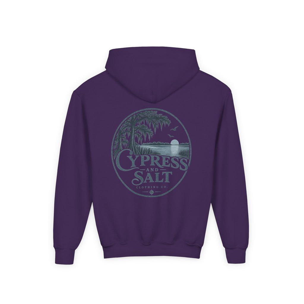 Cypress & Salt Youth Hoodie — Eastern Shore Beach Logo Pullover