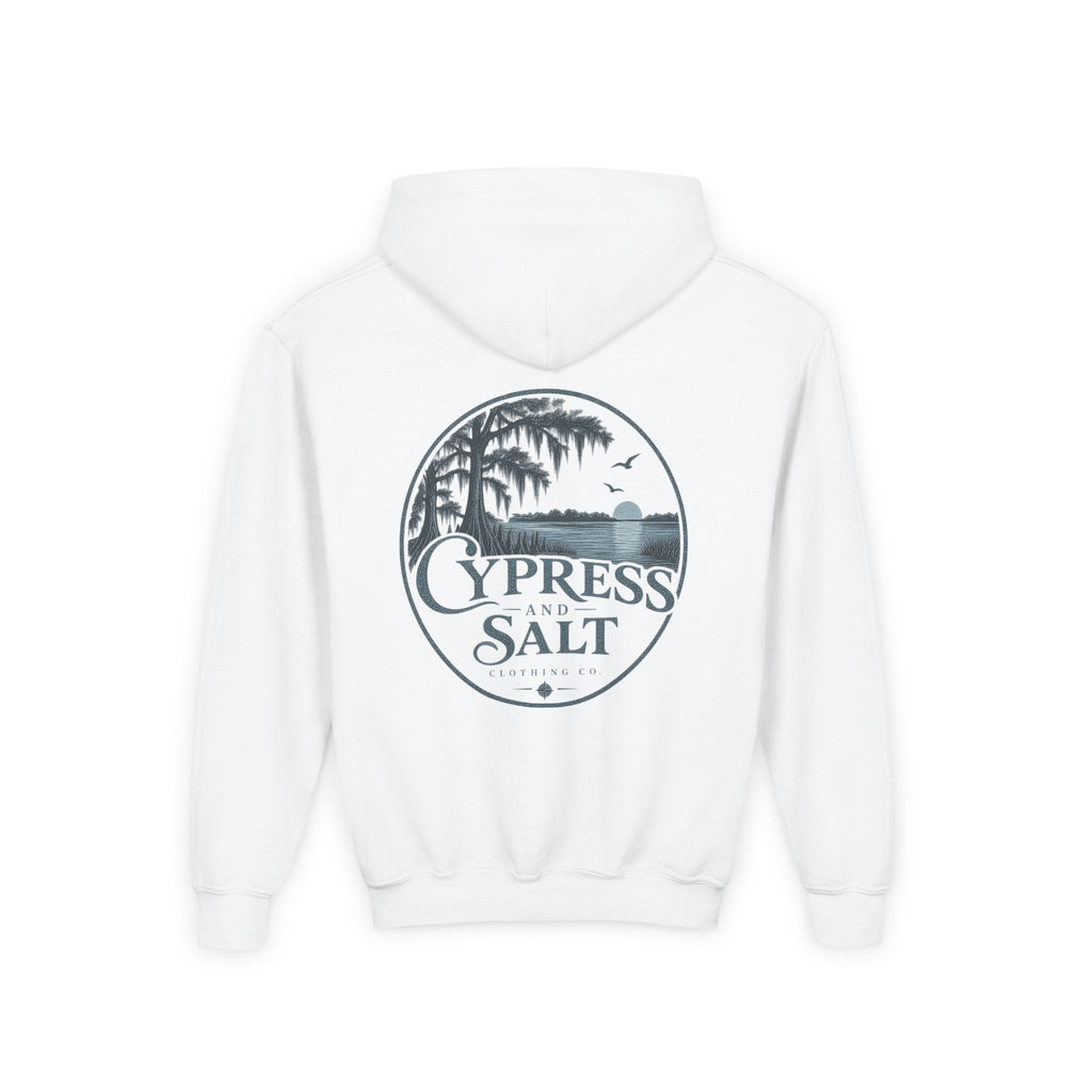 Cypress & Salt Youth Hoodie — Eastern Shore Beach Logo Pullover