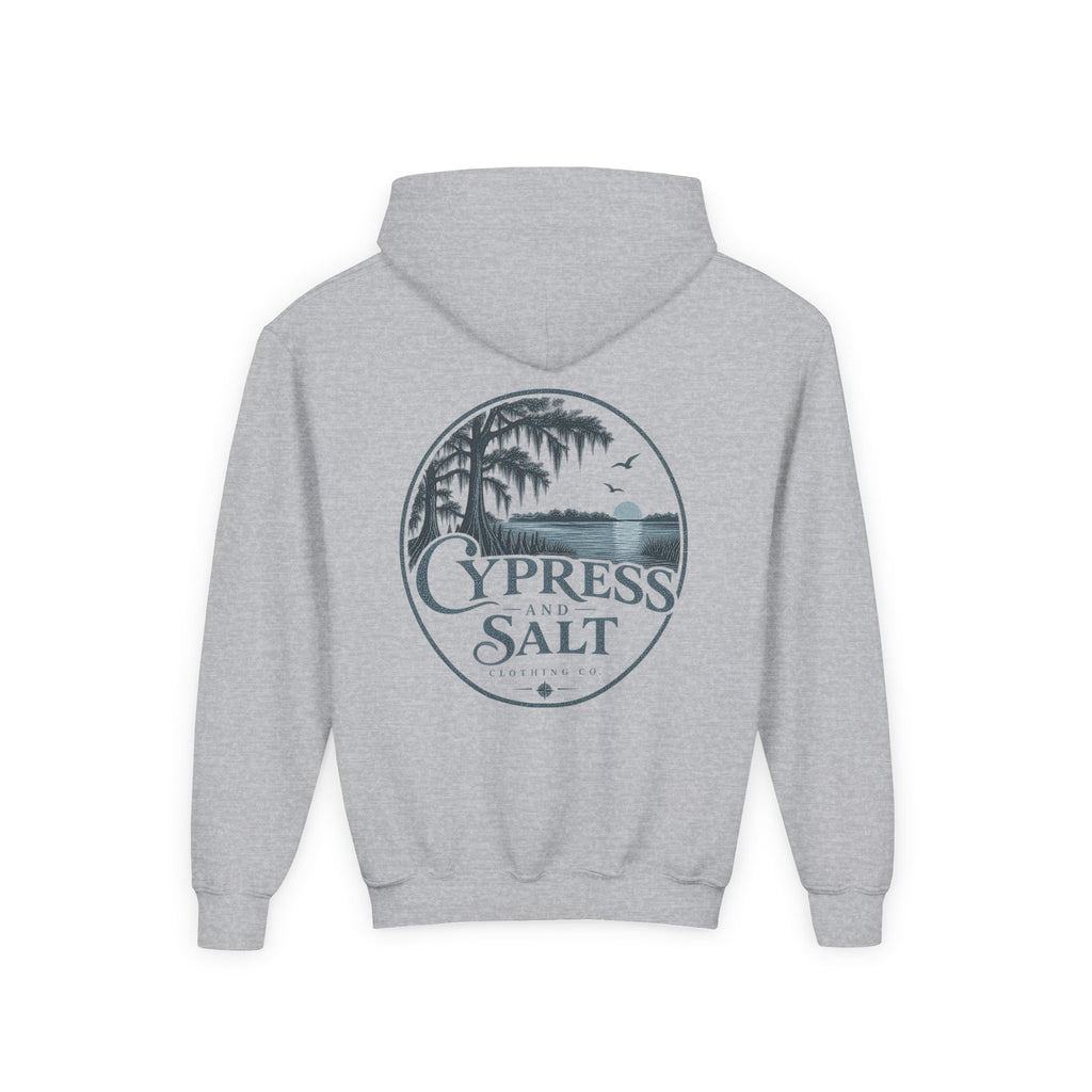 Cypress & Salt Youth Hoodie — Eastern Shore Beach Logo Pullover