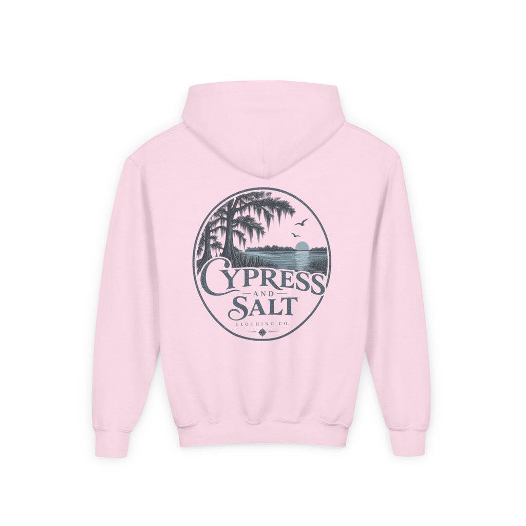 Cypress & Salt Youth Hoodie — Eastern Shore Beach Logo Pullover