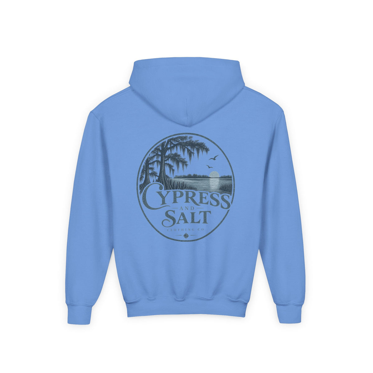 Cypress & Salt Youth Hoodie — Eastern Shore Beach Logo Pullover