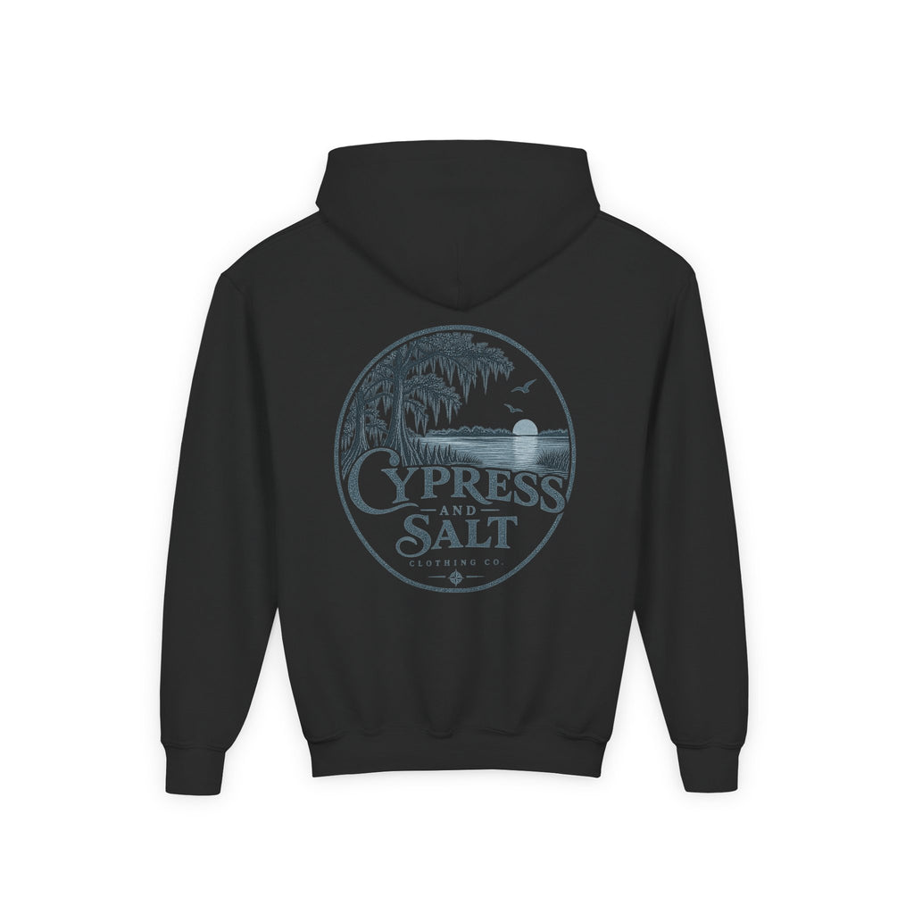 Cypress & Salt Youth Hoodie — Eastern Shore Beach Logo Pullover