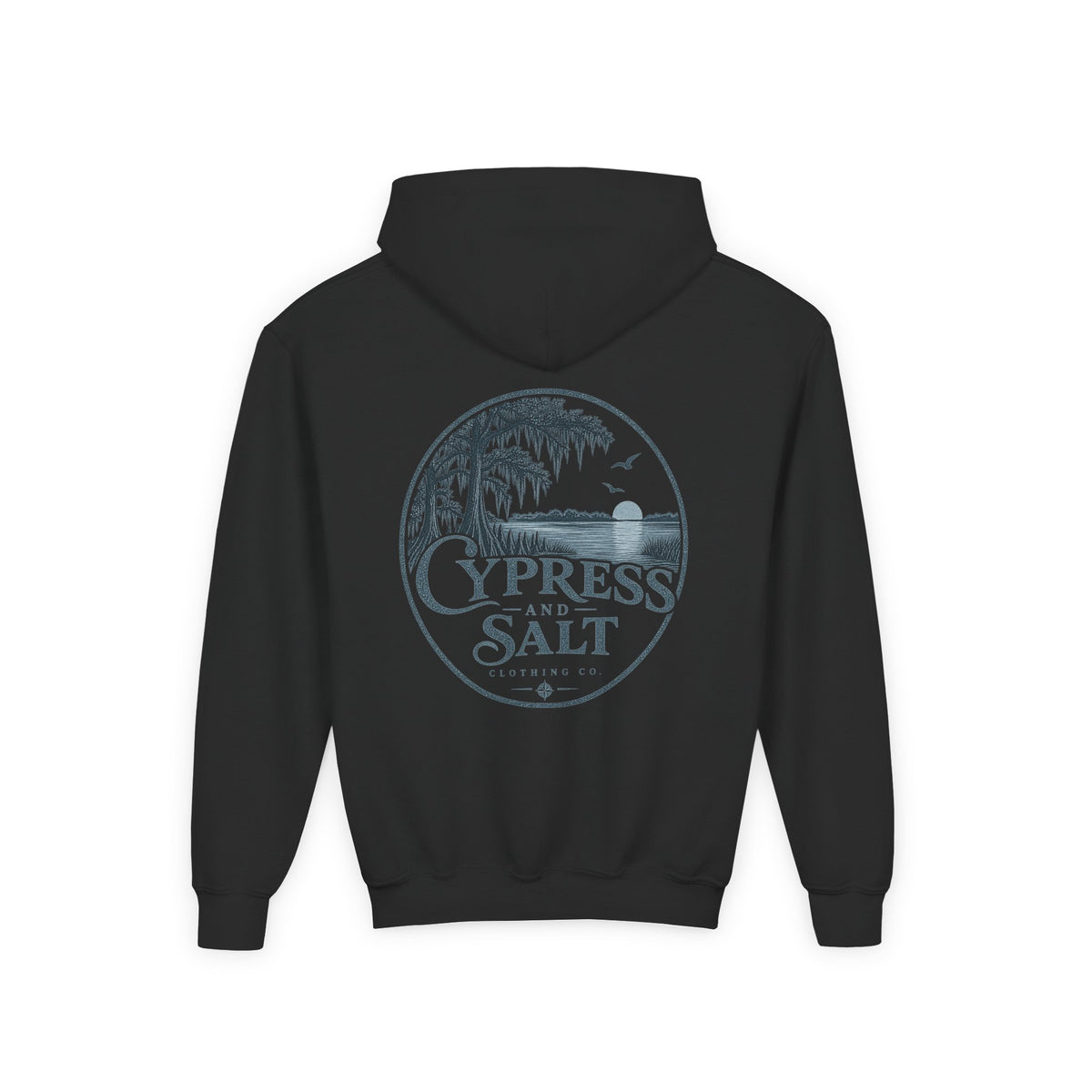 Cypress & Salt Youth Hoodie — Eastern Shore Beach Logo Pullover
